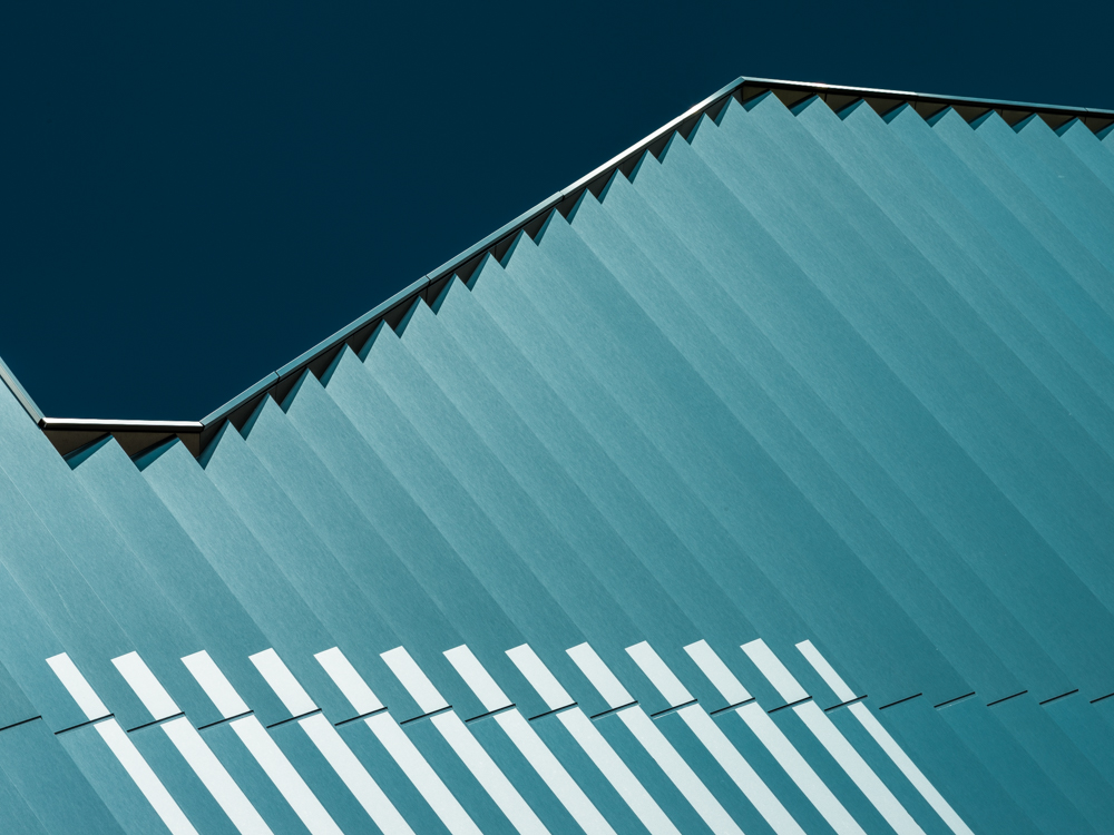 Blue and White Lines