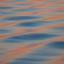 Midnight Sun in the Arctic Sea