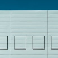 Lines And Shapes in a Blue Sky