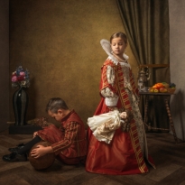 Portrait of siblings after a fight