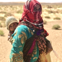 Moroccan nomadic woman with baby