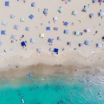 The beach on the holiday