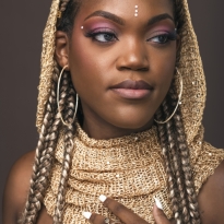 Gilded Sands' Muse: A Princess of the Desert Horizon