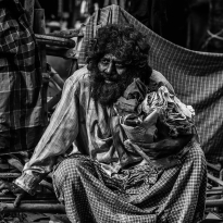 THE HOMELESS MAN IN  THE STREET