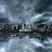 Surreal Hong Kong Victoria Harbour 