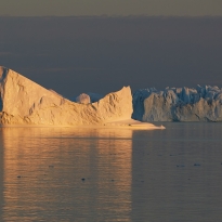 Sunset at Scoresbysund, East Geenland