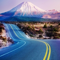 Sunrise at Desert Road, New Zealand